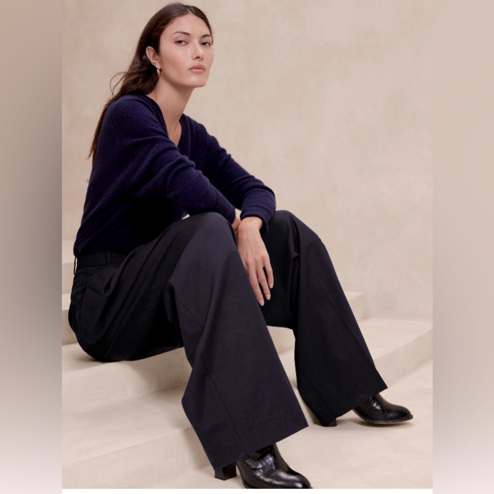 Banana Republic Wide Leg Pants - Navy